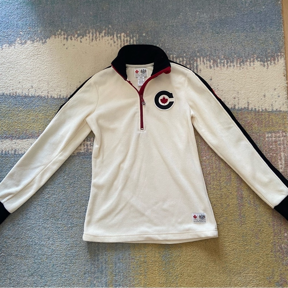 HBC Vancouver 2010 Team Canada Olympic Quarter Zip Sweater - Picture 2 of 13